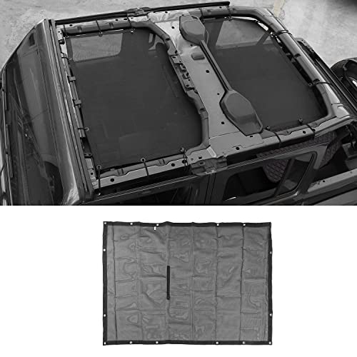 RT-TCZ غطاء سقف شبكي لحماية من الشمس RT-TCZ للأشعة فوق البنفسجية لجيب رانجلر JLU وغلاديator JT 4 أبواب 2018-2025، أسود - Image 1