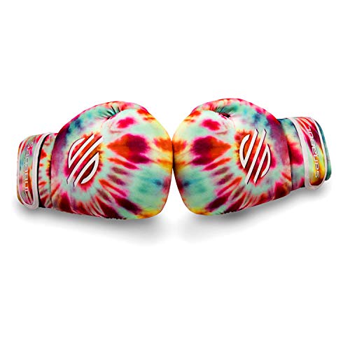 Sanabul Funk Strike Tie Dye Gel Boxing Gloves for Men & Women, Stylish and Protective Kickboxing Muay Thai Gloves for Training Sparring Punching Bag, Classic Swirl 16 oz - Image 3