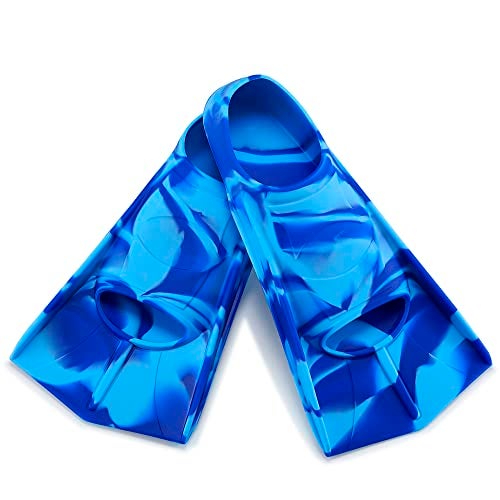 Prsca Kids Swim Fins,Short Youth Fins Swimming Flippers,Swim Training Fins for Lap Swimming,for Children Girls Boys Beginners - Image 1