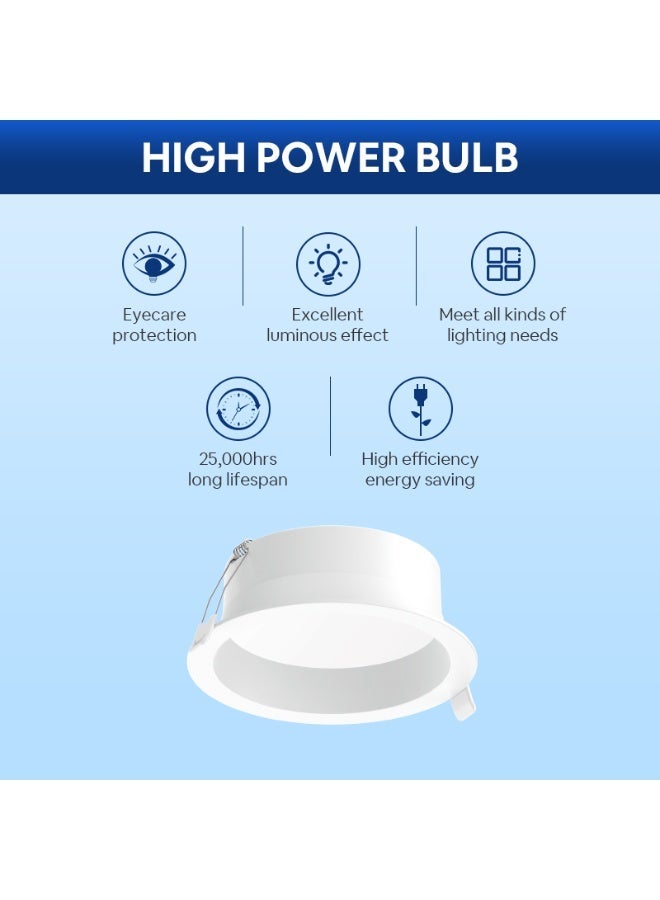 نشيط إضاءة LED مدمجة نشطة MQTL1131 15 واط CCT (قابلة للتبديل 3000 كلفن/4000 كلفن/6500 كلفن) للعناية بالعين للمنزل والمكتب - Image 3