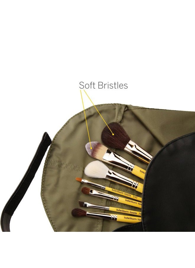 Bdellium Tools - Bdellium Tools Professional Makeup Brush Studio Series - Basic 7pc. Brush Set with Roll-Up Pouch - Image 1