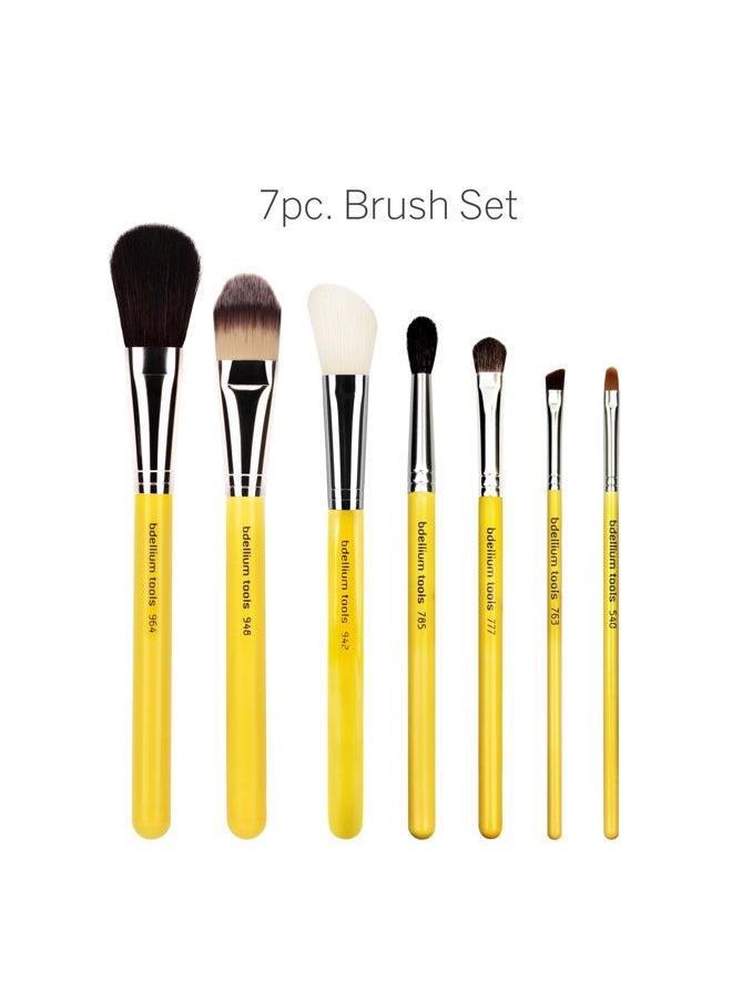 Bdellium Tools - Bdellium Tools Professional Makeup Brush Studio Series - Basic 7pc. Brush Set with Roll-Up Pouch - Image 1
