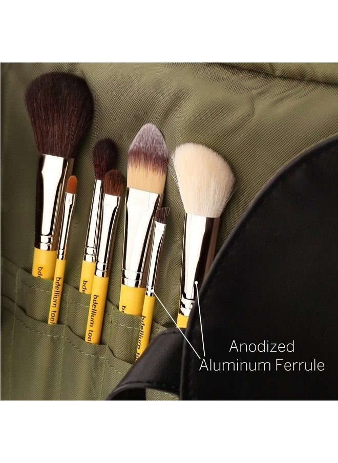 Bdellium Tools - Bdellium Tools Professional Makeup Brush Studio Series - Basic 7pc. Brush Set with Roll-Up Pouch - Image 1