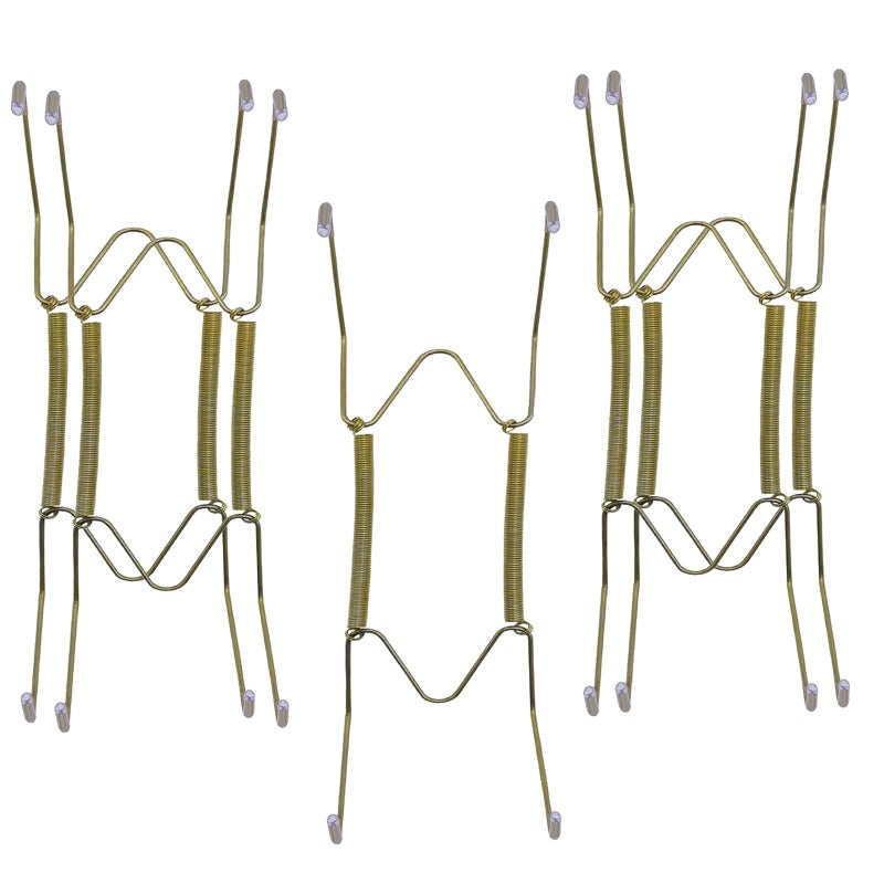 Xinlinke Lot5 10Inch Large Invisible Plate Wire Hanger Wall Holders with Protective Rubber Cover for 9 to 11 Decorative Tray