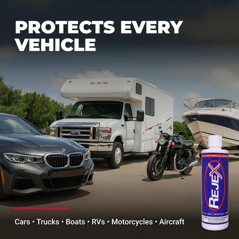 RejeX Corrosion Technologies 61041 (4 fl oz) – High Gloss Finish That Protects | For All Vehicles | Ceramic Matrix Paint and Surface Sealant | Lasts 3X Longer Than Wax | Nothing Sticks But The Shine! - Image 2