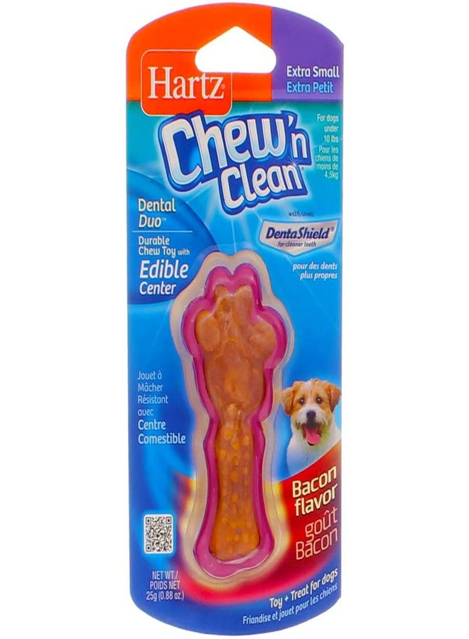 Hartz Chew N Clean Dental Duo Dog Chew Toy, Extra Small, Bacon Flavor (9 pack) (Bundle) - Image 4