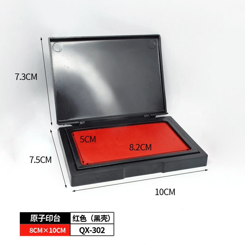 Qixing Quick-Drying Atomic Ink Pad Small Rectangular Single-Color Ink Pad Red Blue Black Instant Drying Eco-Friendly Quick-Drying Stamp - Image 1