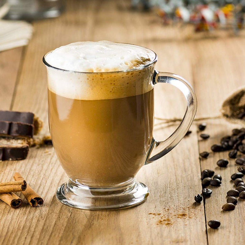 Accguan 15oz/450ml Glass Coffee Mugs Clear Coffee Cups with Handles perfect for Latte, Cappuccino, Espresso Coffee, Tea and Hot Beverages, Set of 6 - Image 5