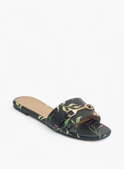 Flora Bella By Shoexpress Womens Floral Print Slip-On Sandals