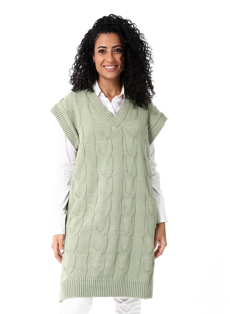 Caesar Womens Wool Long Vest - Image 1
