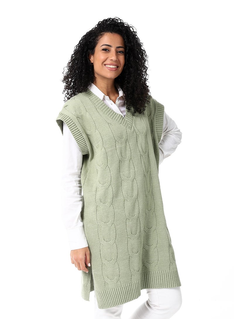 Caesar Womens Wool Long Vest - Image 2