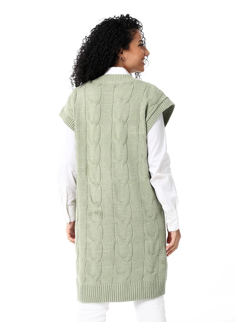 Caesar Womens Wool Long Vest - Image 4