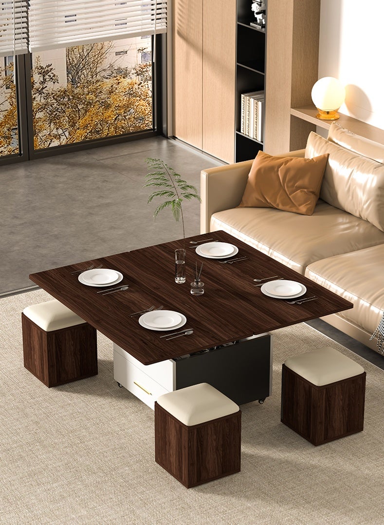 Generic Multifunctional Adjustable Height Modern Dining Table Set Coffee Table Set  - Image 1