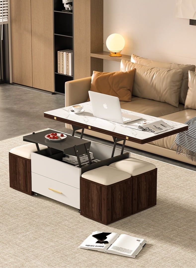 Generic Multifunctional Adjustable Height Modern Dining Table Set Coffee Table Set  - Image 2