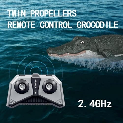 RAZZES 2.4G RC Crocodile Head Toy – Realistic Floating Remote Control Croc Boat for Pool, Lake & Bath | Scary Prank Toy for Kids 5+ | High Simulation Animal Water Toy Gift - Image 4
