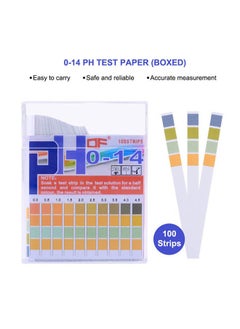 KUAZIVI PH Test Strips 1-14 Indicator Paper for Water Pool Aquarium Testing 100pcs  - Image 2