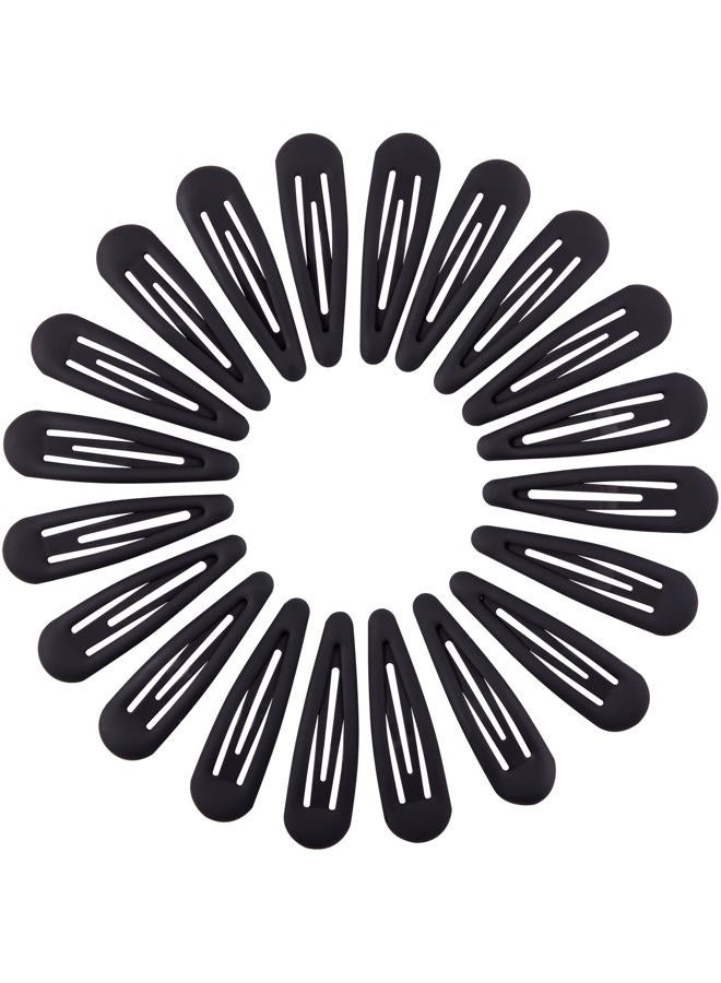 Cptots Small Hair Barrettes For Women No Slips Metal Snap Clips For Thin And Fine Hair,Black,20 PCS,1.97 x 0.5 Inches. - Image 1