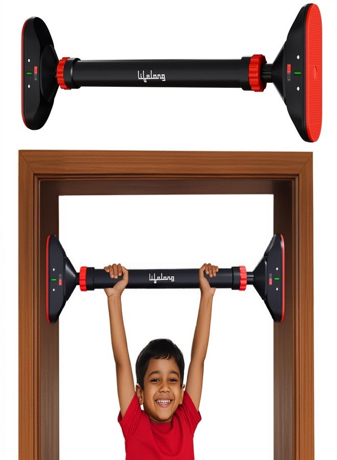Lifelong Pull Up Bar for Home -Adjustable Rod 65cm to 95cm width, wall mounted without screws -Door Pull up bar to Increase Height -Exercise equipment for Home Gym - Chin up Bar weight capacity 200Kgs - Image 1