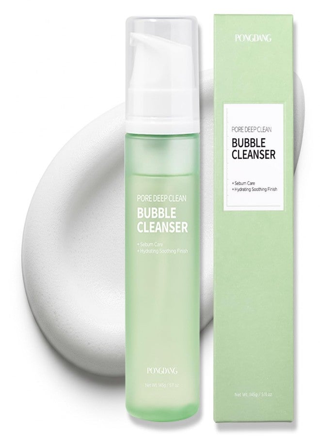 PONGDANG Pore Deep Clean Bubble Cleanser (5.11fl.oz) | Mild Formula Face Wash for Acne-prone, Sensitive Skin | Daily Sebum Control & Zero Irritation | Korean Skin Care - Image 1