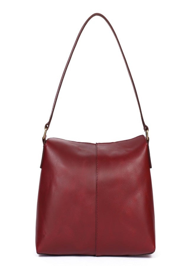 Celtic Premium Export Quality Genuine Leather Burgundy Shoulder & Sling Bag - Stylish Handbag for Women - Image 3