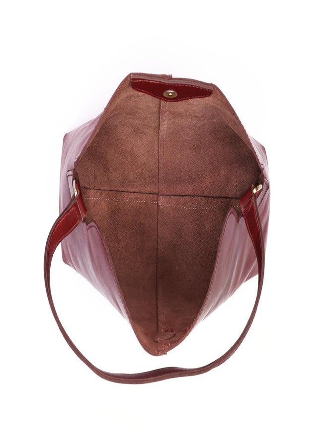 Celtic Premium Export Quality Genuine Leather Burgundy Shoulder & Sling Bag - Stylish Handbag for Women - Image 5