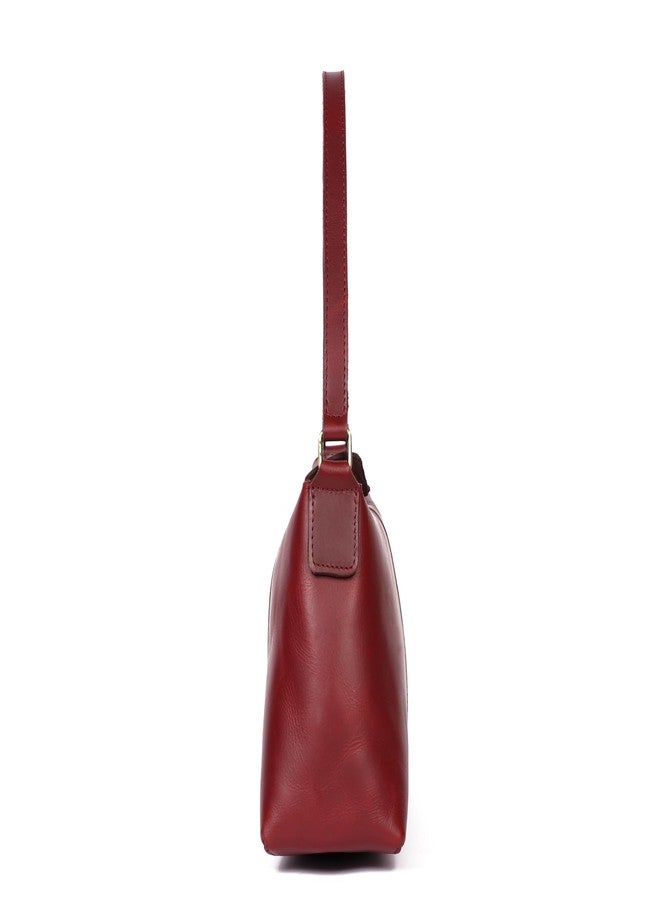 Celtic Premium Export Quality Genuine Leather Burgundy Shoulder & Sling Bag - Stylish Handbag for Women - Image 2