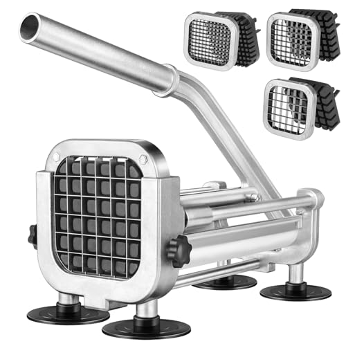 Ruooson 3Pcs French Fry Cutter, Ruooson Professional Potato Cutter Slicer with 1/2 In & 3/8 In & 1/4 In Stainless Steel Blades, Great for Whole Potatoes Carrots Cucumbers. - Image 1
