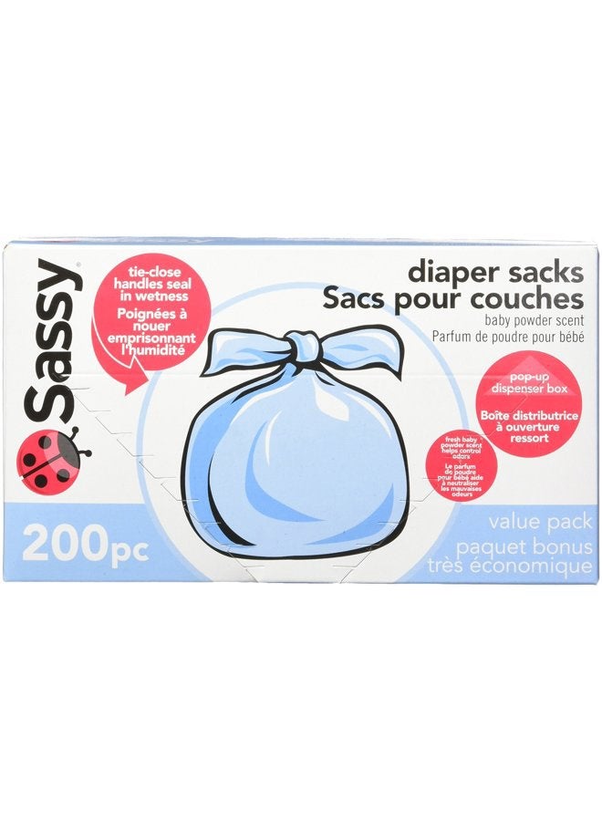 Sassy Baby Disposable Diaper Sacks, 200 Count, Packaging may vary - Image 1