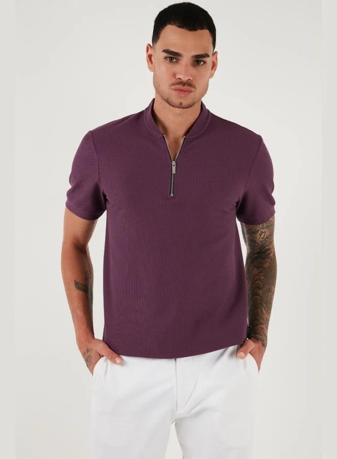 Buratti Cotton Regular Fit Half Zipper T Shirt Men's T SHIRT 5902653