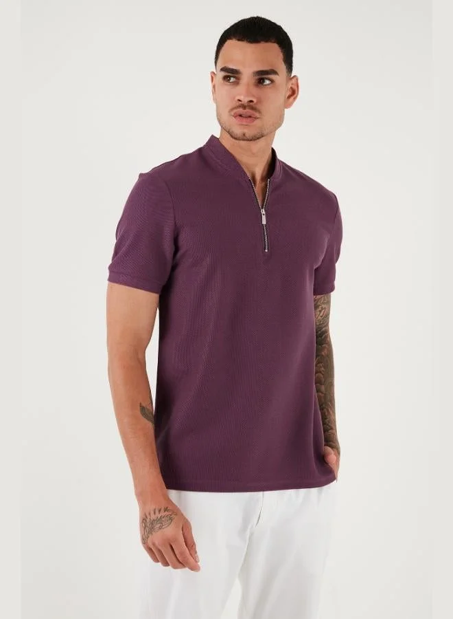 Buratti  Buratti Cotton Regular Fit Half Zipper T Shirt Men's T SHIRT 5902653 for Men | Best Price UAE