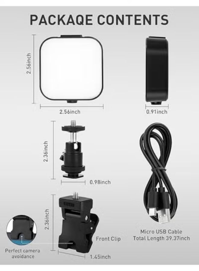 64 LED Rechargeable Mini Selfie Ring Light – 5 Lighting Modes Portable Clip-On Fill Light for Phone, Laptop & Camera - Image 2