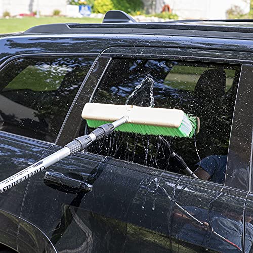 Teravan Green Obround Flow Through Scrub Brush for Cleaning-Car Wash Brush with Very Soft Bristles-Cleaning Brush for RVs, Trucks, Boats, Windows and Floors (18-Inch) - Image 5