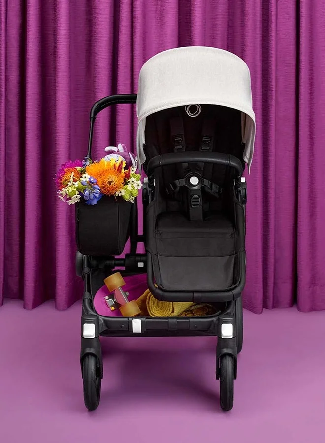 Bugaboo Donkey 5 Extendable Sun Canopy With Upf Sun Protection And Peekaboo Mesh Panel, Compatible With All Donkey Models Misty White