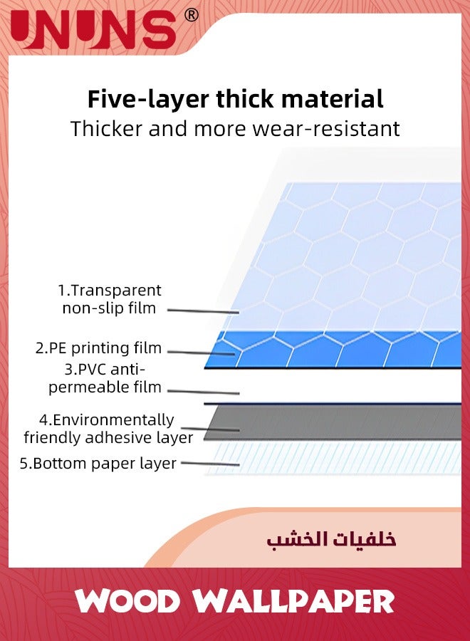 UNUNS Brick Pattern Peel And Stick Wallpaper,Red Brick Vintage 3D Visual Effect Self Adhesive Film Removable Waterproof Contact Paper,61cmx3m - Image 5