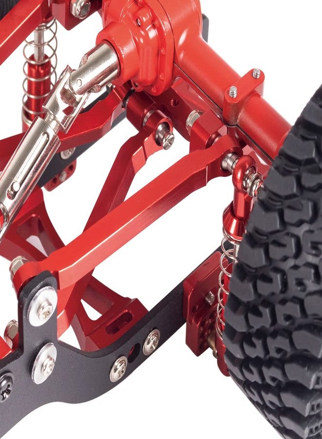 YSKMLOLP RC Chassis Rod,8 Pcs Metal Chassis Pull Rods Suspension Link Mount for RC Car 1/16 WPL C14 C24 1/12 MN D90 D91 MN40 MN45 MN96 MN99 MN99s Upgrade Par (Red) - Image 4