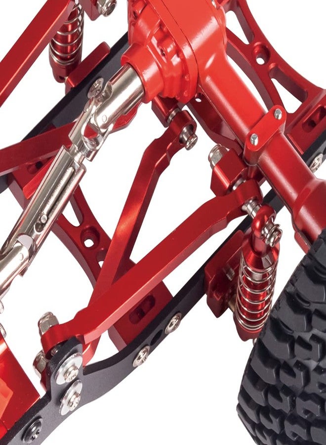 YSKMLOLP RC Chassis Rod,8 Pcs Metal Chassis Pull Rods Suspension Link Mount for RC Car 1/16 WPL C14 C24 1/12 MN D90 D91 MN40 MN45 MN96 MN99 MN99s Upgrade Par (Red) - Image 5