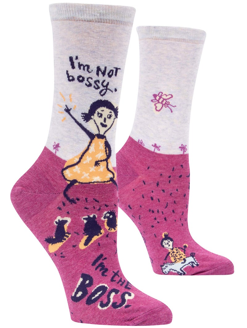 Blue Q Women's Funny Crew Socks - I'm Not Bossy, I'm the Boss. - Image 5