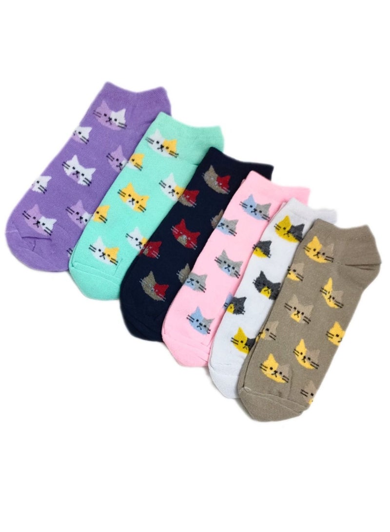 Beautiful women's socks multicolors, 6pairs