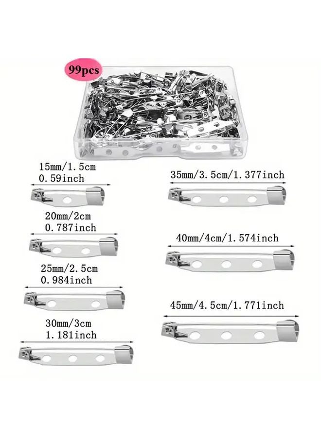 99 قطعة 30 ملم دبوس معدني ثقيل لصنع المجوهرات DIY إمدادات مشابك الشارات - Image 5