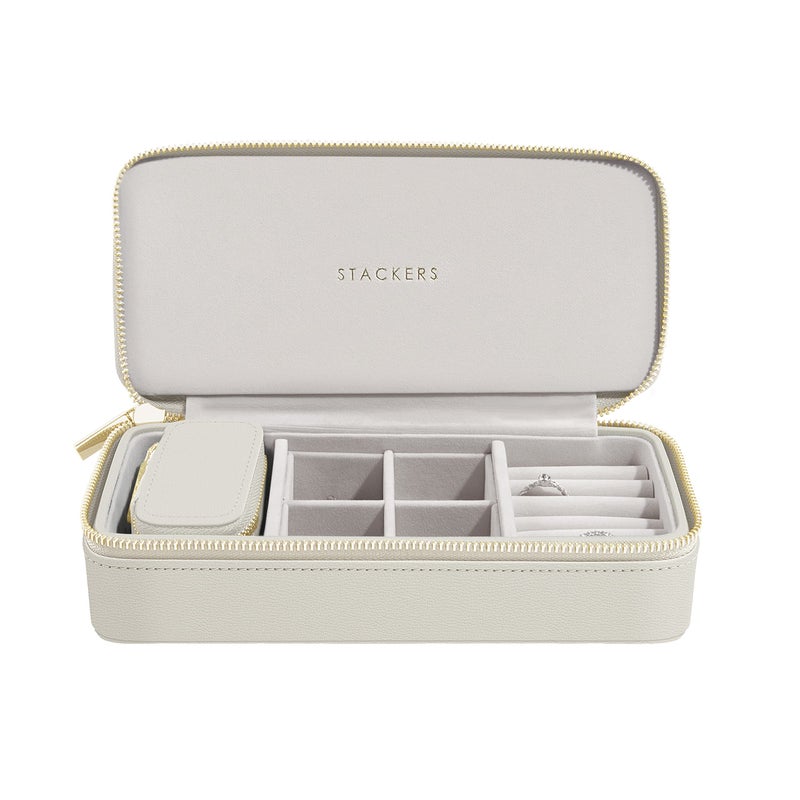 Stackers Large Travel Jewellery Box Oatmeal - Image 1