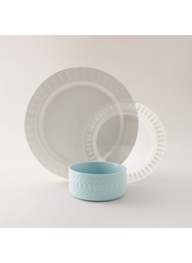 La Mesa طقم عشاء من 18 قطعة من الخزف مجموعة روشين - Image 1