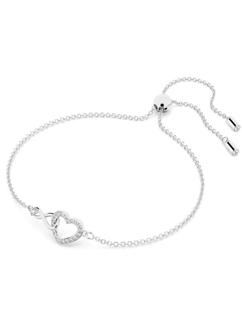 SWAROVSKI Rhodium Sparkle Crystals Infinity Heart Bracelet 5524421 - Image 3