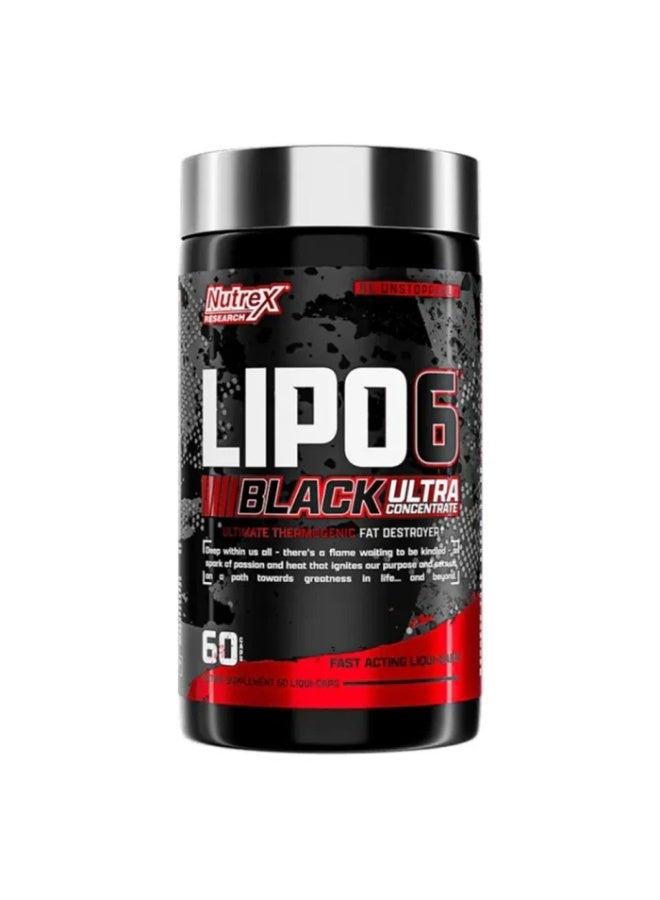 Nutrex Research Lipo 6 Black Ultra Concentrate Fat Loss Support - Image 1