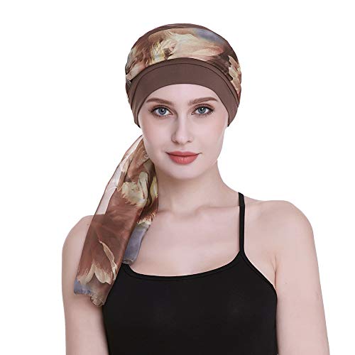 FocusCare Brown Stylish Turban for Chemo Womens Medical Hats for Breast Cancer - Image 2