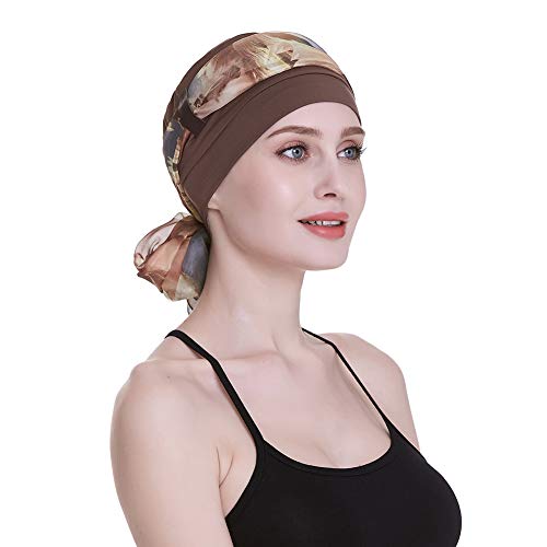 FocusCare Brown Stylish Turban for Chemo Womens Medical Hats for Breast Cancer - Image 1