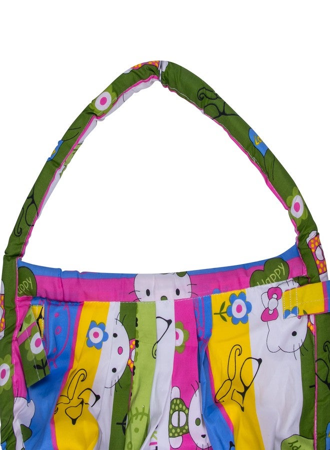 Baby's Cotton Khoya Travelling Swing with Mosquito Net (Blue) - Image 5