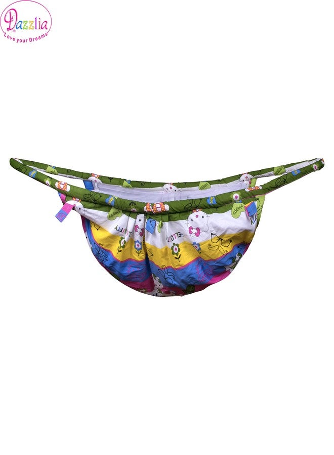 Baby's Cotton Khoya Travelling Swing with Mosquito Net (Blue) - Image 3