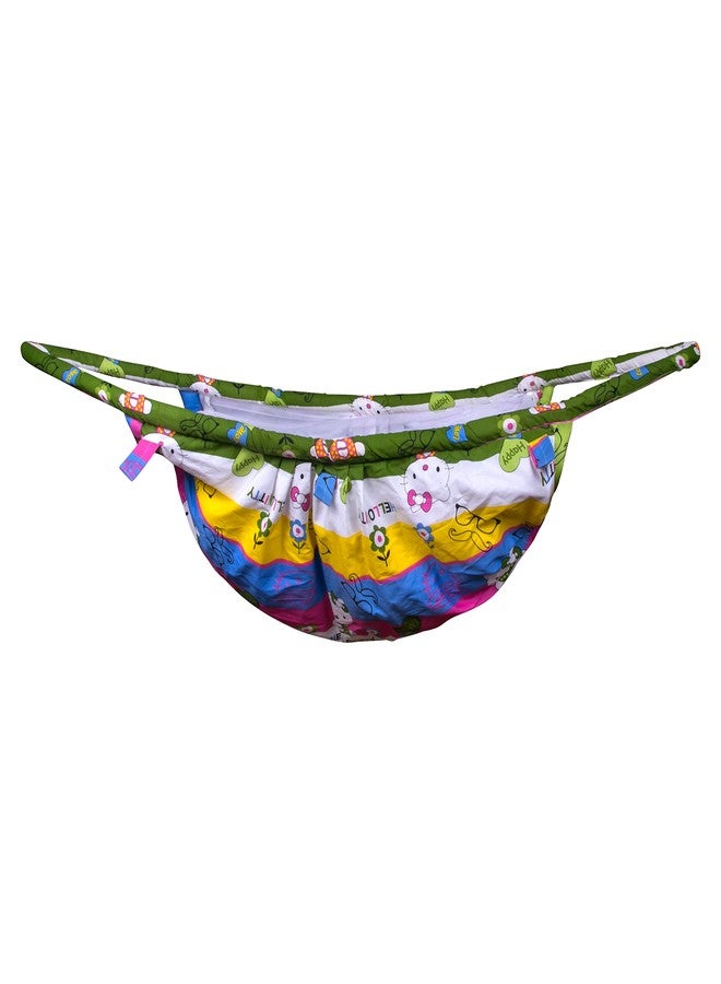 Baby's Cotton Khoya Travelling Swing with Mosquito Net (Blue) - Image 1