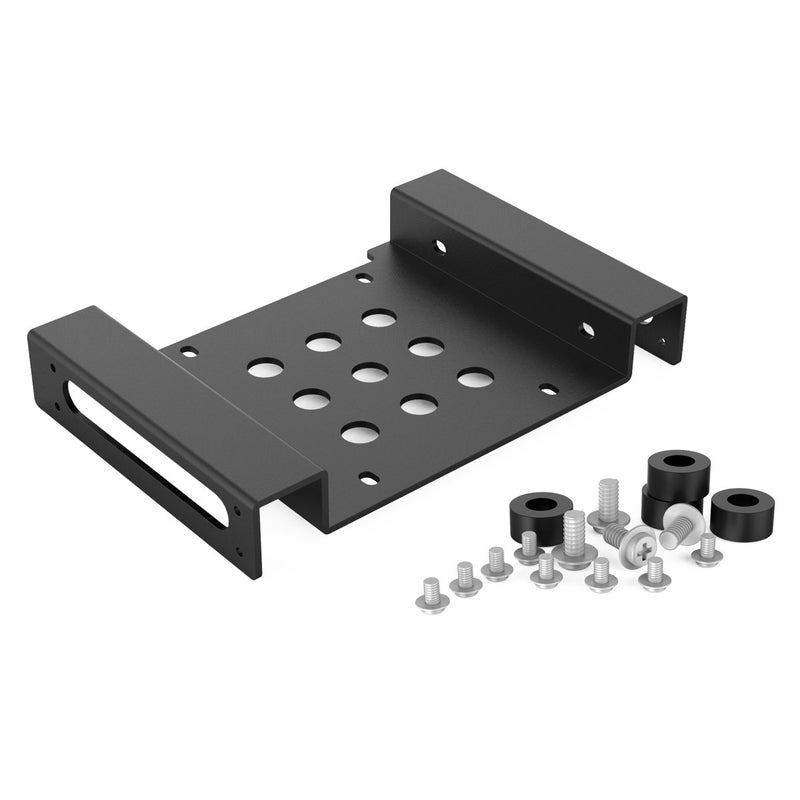 ORICO Aluminum 5.25 inch to 2.5 or 3.5 Inch Internal Hard Disk Drive Mounting Kit with Screws and Shock Absorption Rubber Washer- Black - Image 1