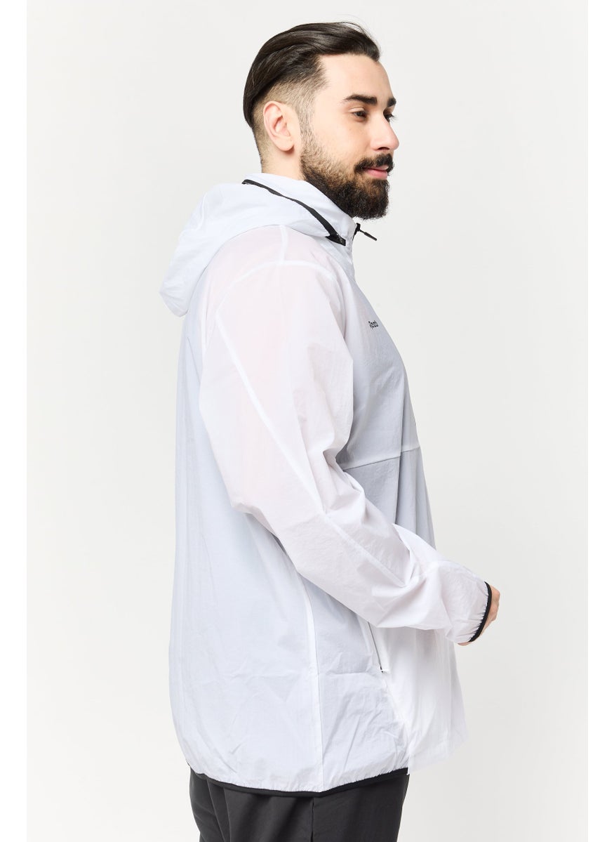 Reebok Men Sportswear Fit Training Hooded Sweatshirt, White  - Image 2